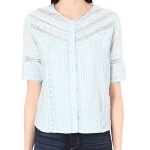 THE KOOPLES lace embroidered cotton top
